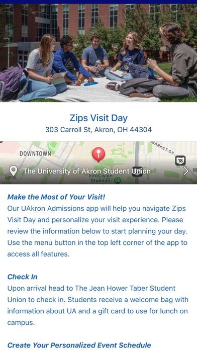 UAkron Admissions Screenshot