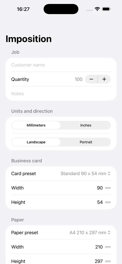 Business Card Cut Planner2026 screenshot 2