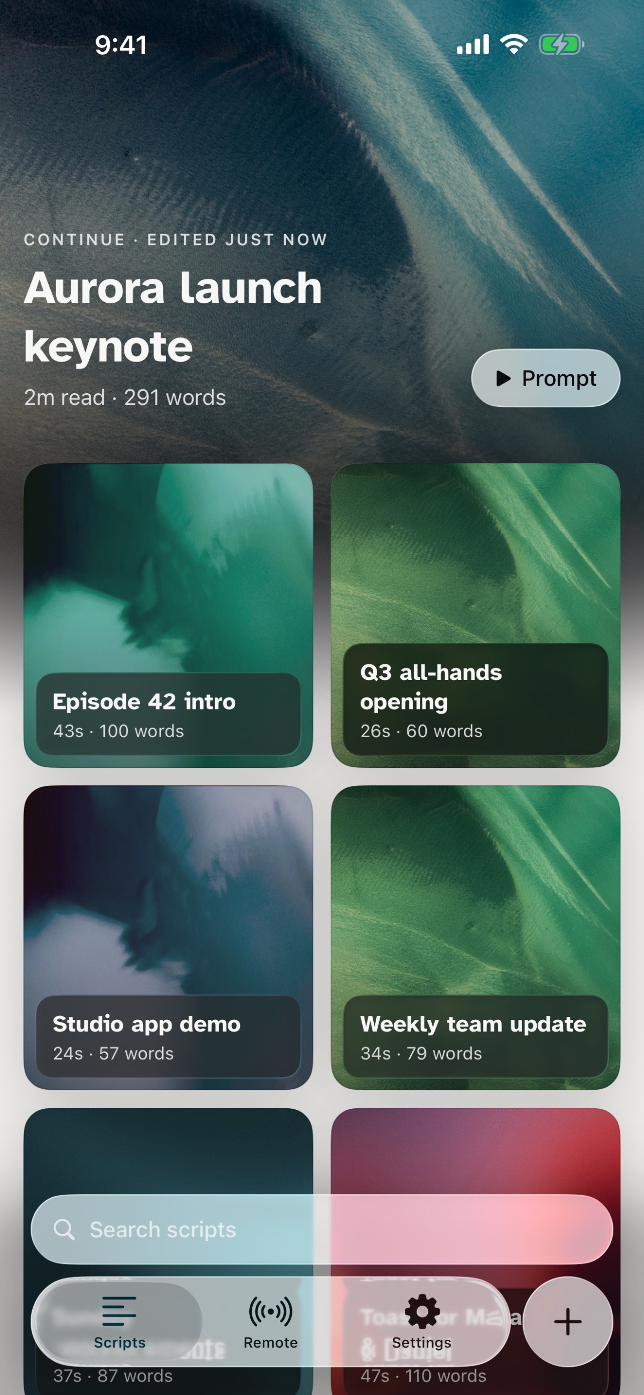 Screenshot 1 of Promptly: Voice Teleprompter