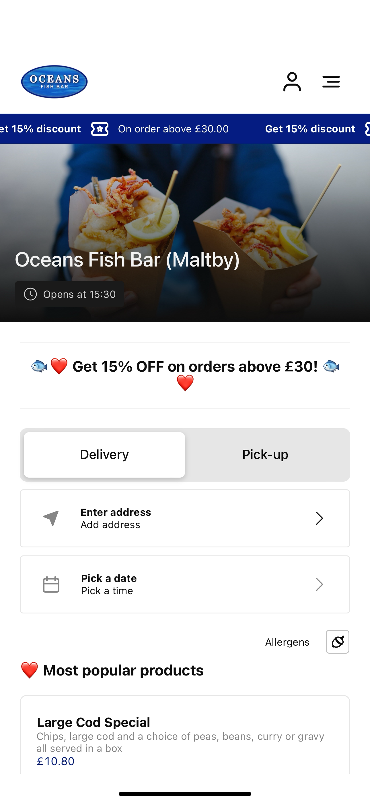 Oceans Fish Bar (Maltby) screenshot 3