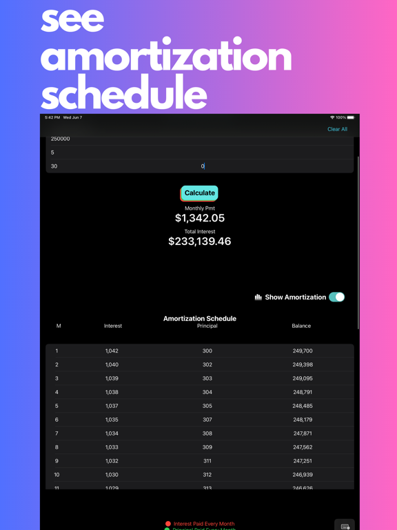 Ultimate Loan Calculator iPad screenshot 4 - Finance app