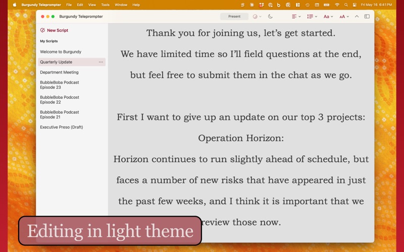 App screenshot