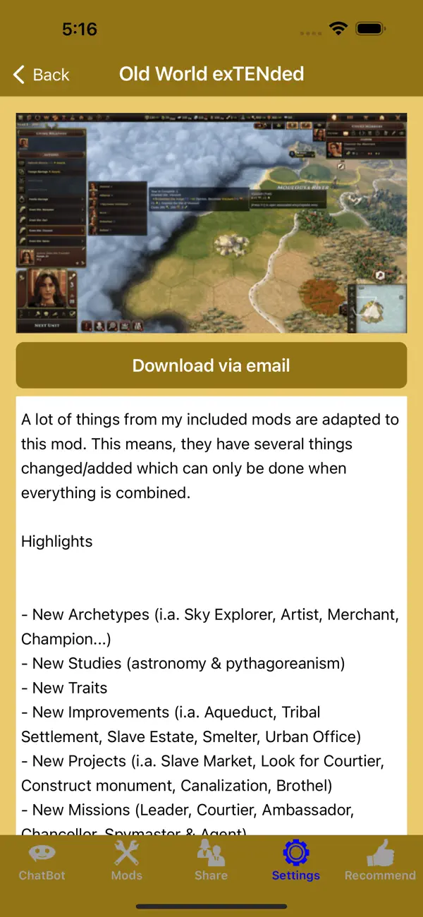 Screenshot #2 pour OW - DLC, ChatBOT et modules