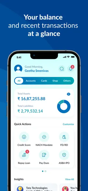 IOB Connect-Mobile Banking App screenshot 2