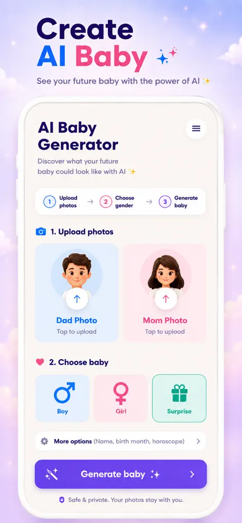 Bae: AI Baby Generator & Photo - Graphics & Design App | MWM