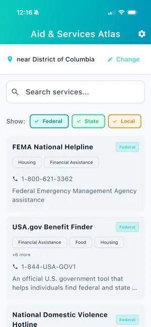 Aid & Service Atlas screenshot 1