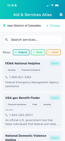 Aid & Service Atlas iPhone screenshot