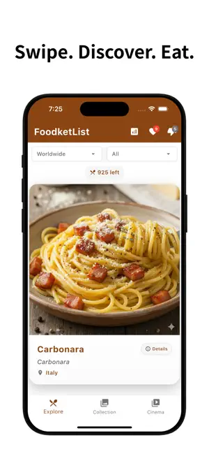 Foodketlist - Food Bucketlist screenshot 1