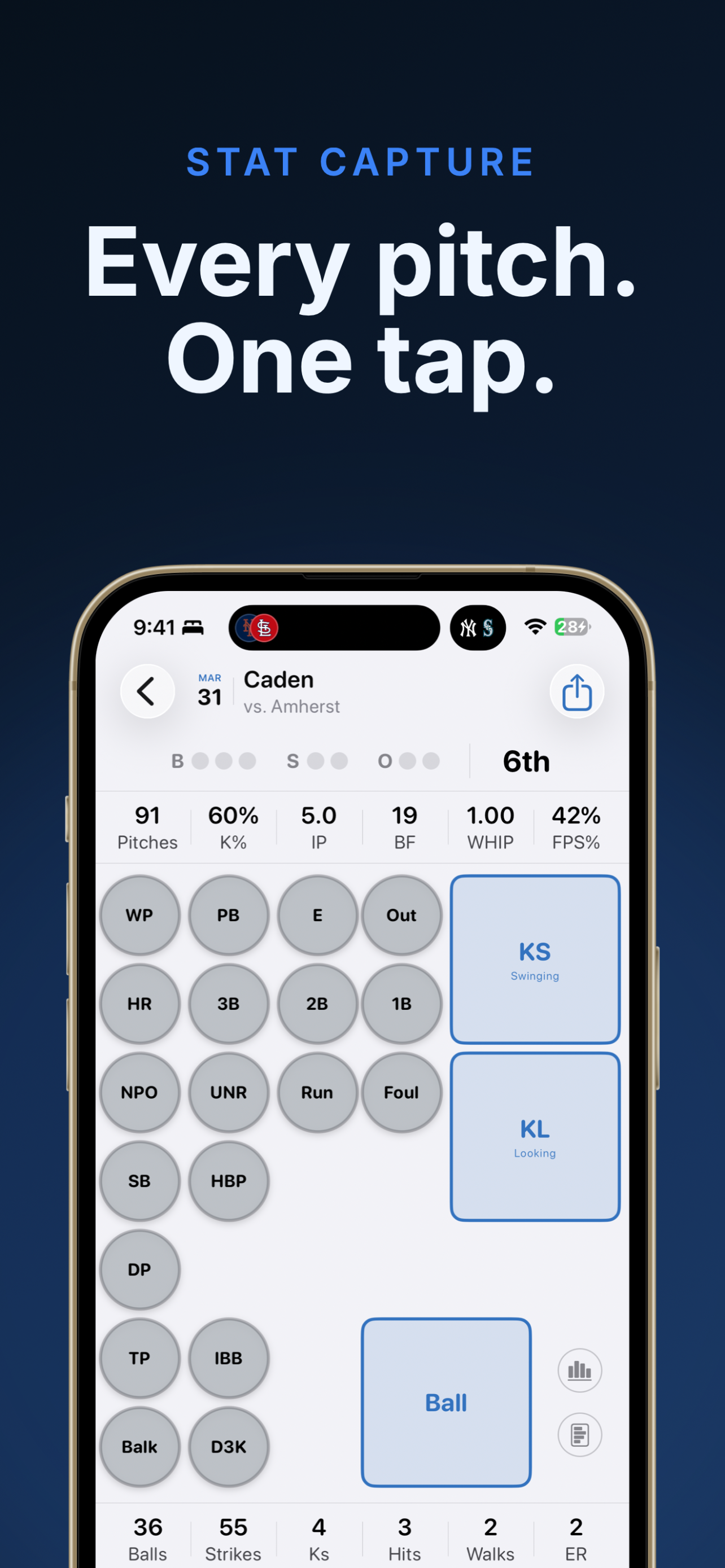 Pitch Counter & Baseball Stats