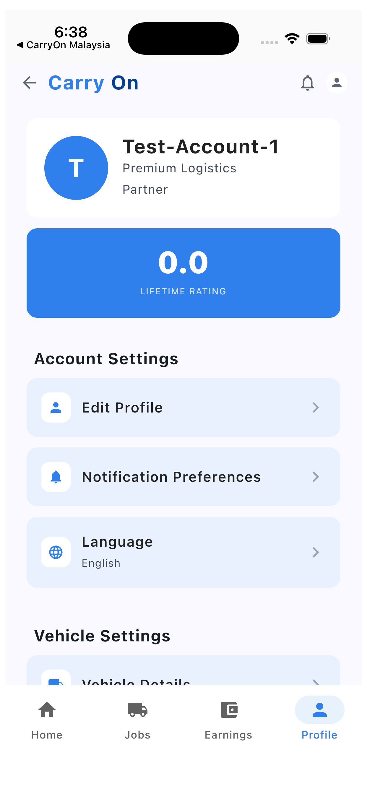 CarryOn Driver App