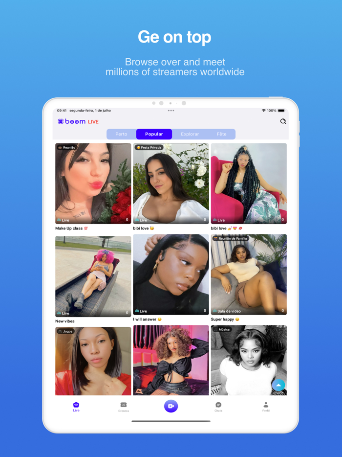 Boom Live PK, Rooms  Moments