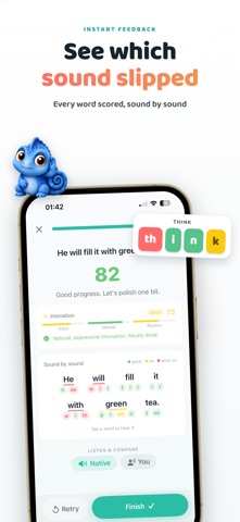 bombo: english accent training iPhone screenshot