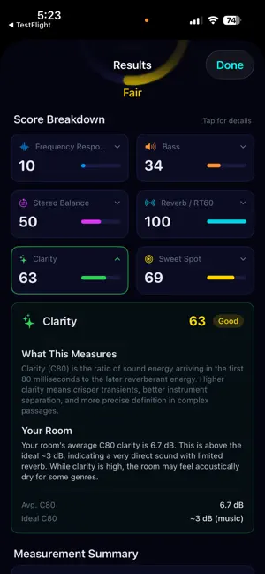 SonarRoom Audio Analysis Tool iPhone screenshot 4