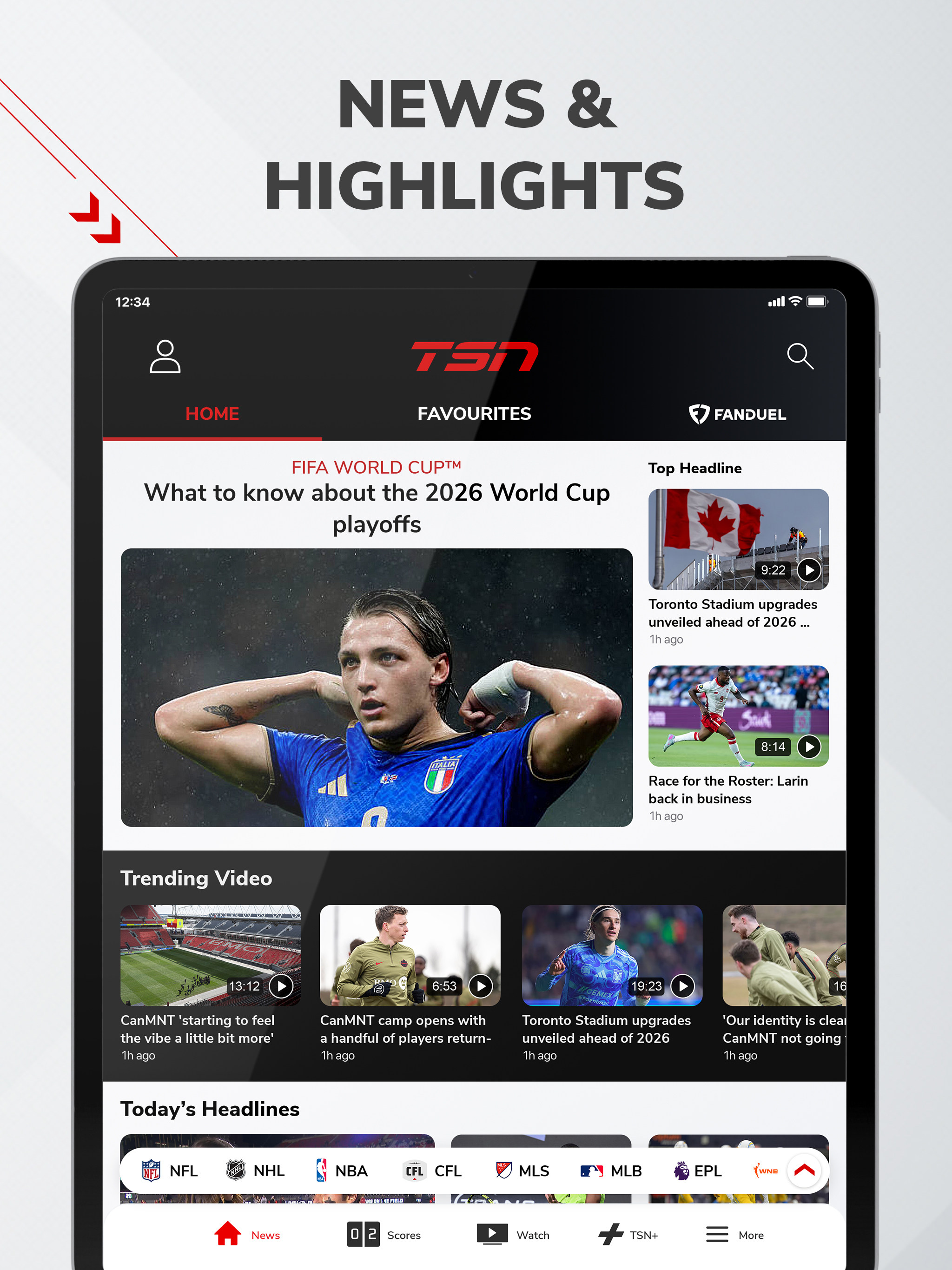 TSN: Live Sports, News, Scores