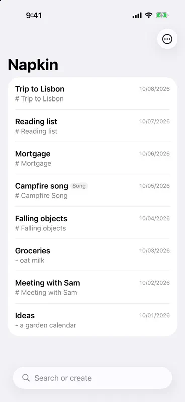 Napkin – Notes & Calc screenshot 1 of 5