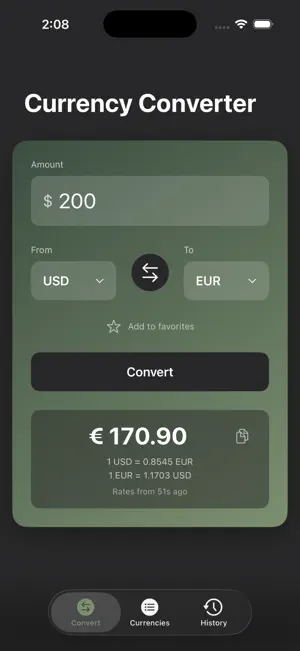 Simple Currency Conversions screenshot 1