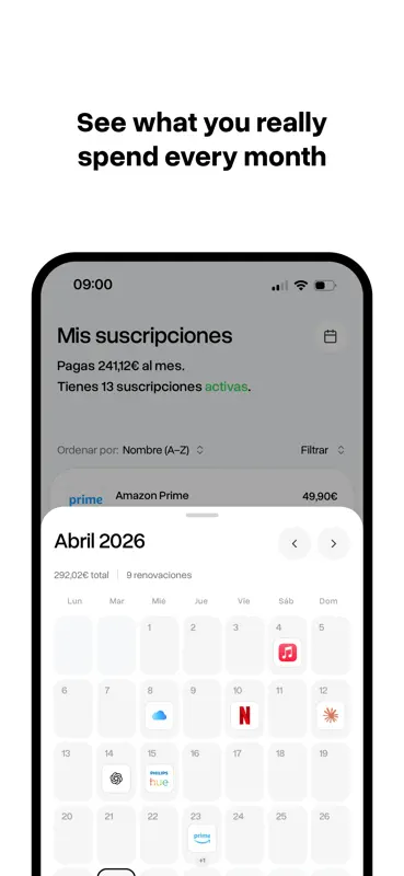Perezoso: Suscripciones screenshot 4 of 6