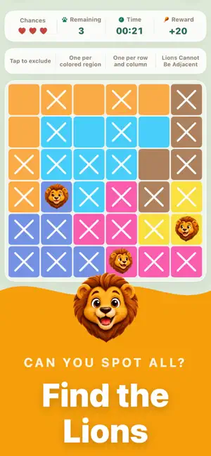 LionDoku: Daily Logic Puzzles screenshot 1