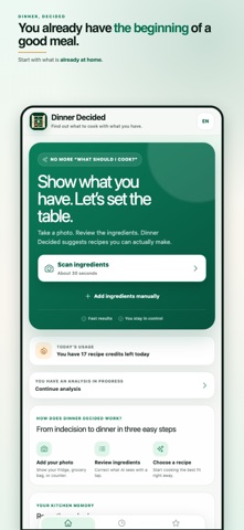 Dinner Decided: Fridge Recipes Screenshot 1 of 6