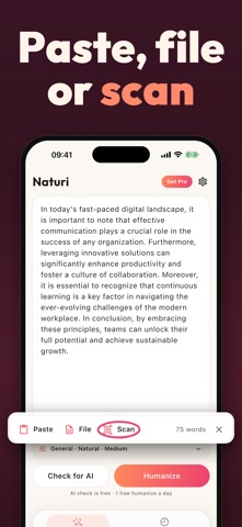 Naturi: AI Humanizer Screenshot 4 of 5