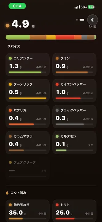 どんくらいスパイス screenshot 2