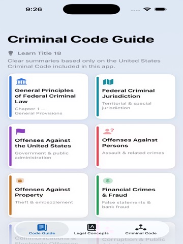 United States Criminal Code iPad screenshot