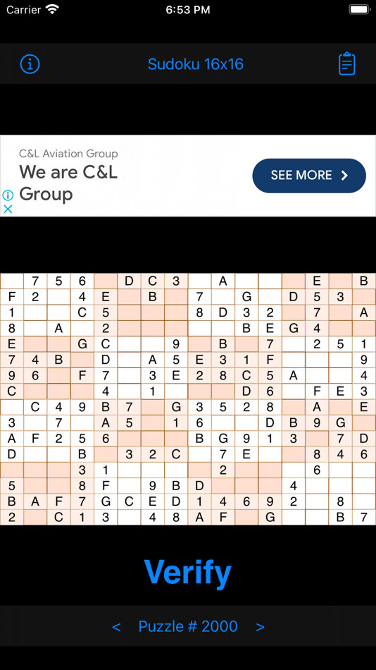 #3. Sudoku 16x16 Game (iOS) 由: ABCOM