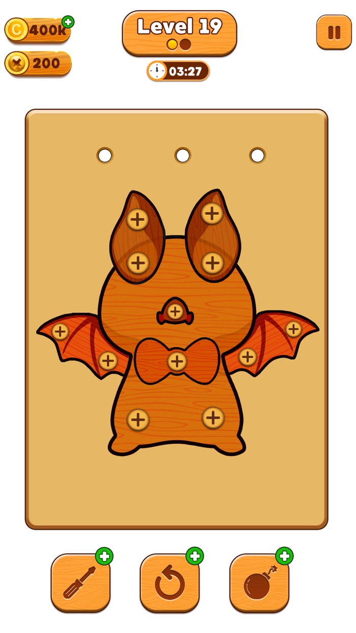 Screw Sorting Wood Puzzle