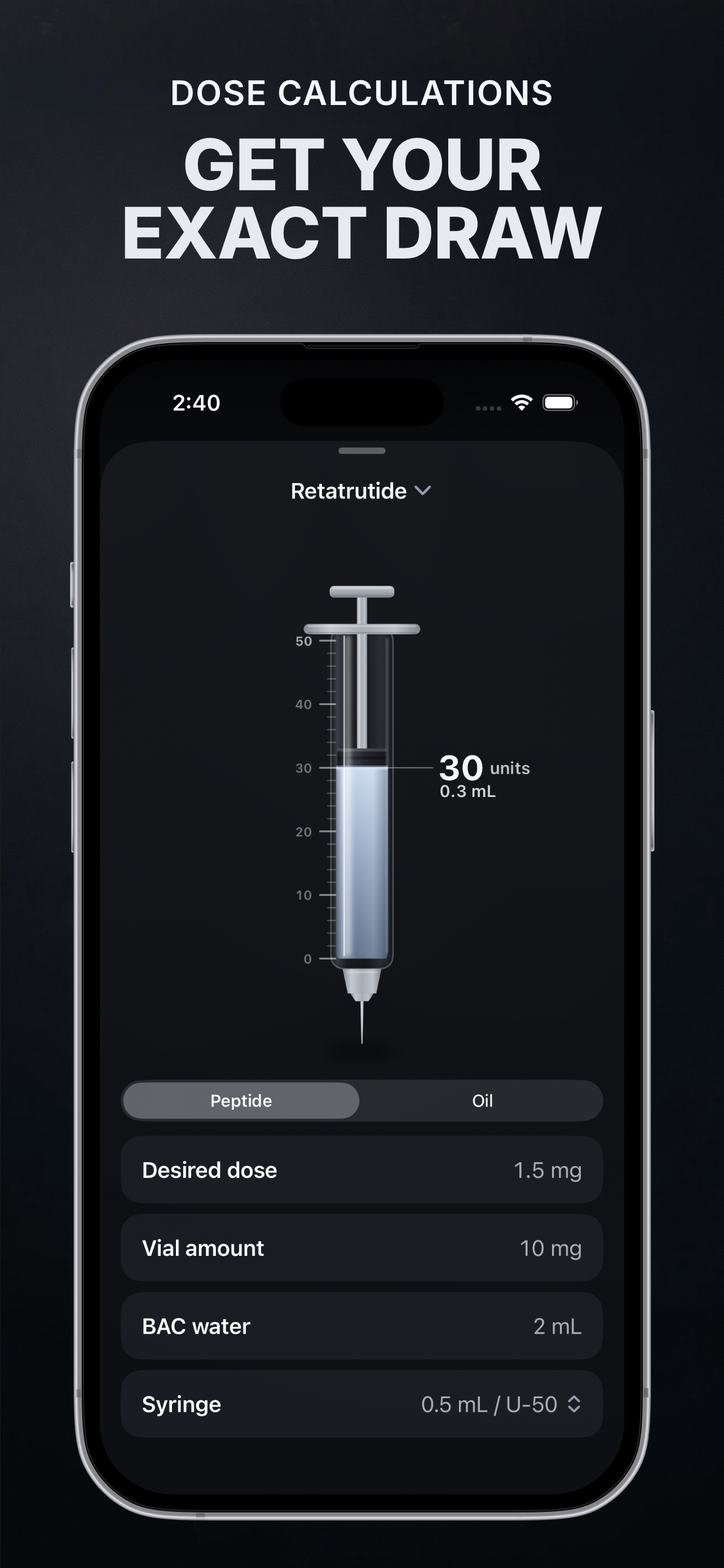 Milligram - Peptide Tracker screenshot 5