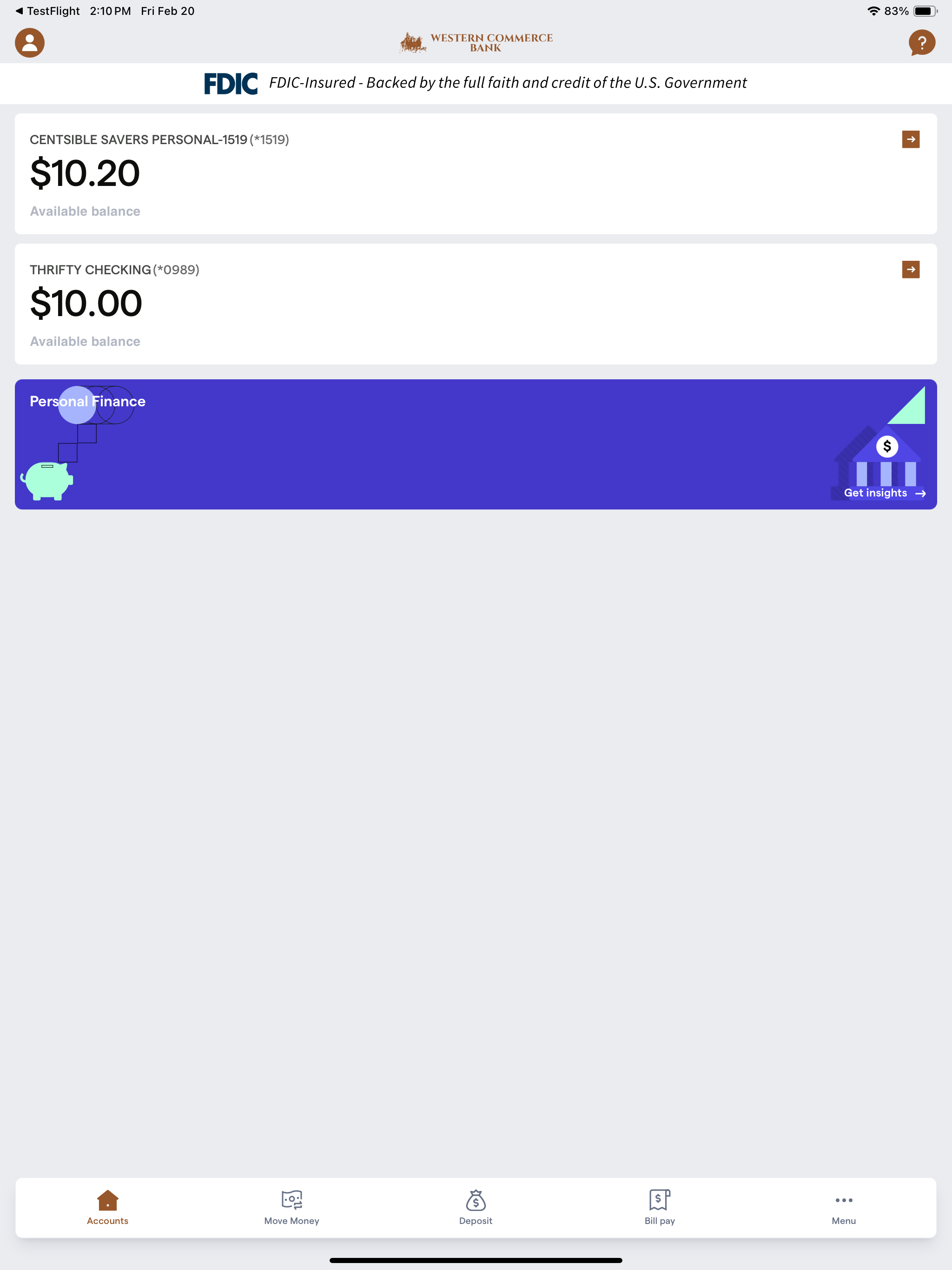 Western Commerce Bank screenshot 8