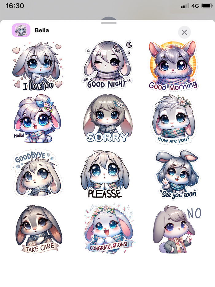 Bella, Cute Chibi Stickers