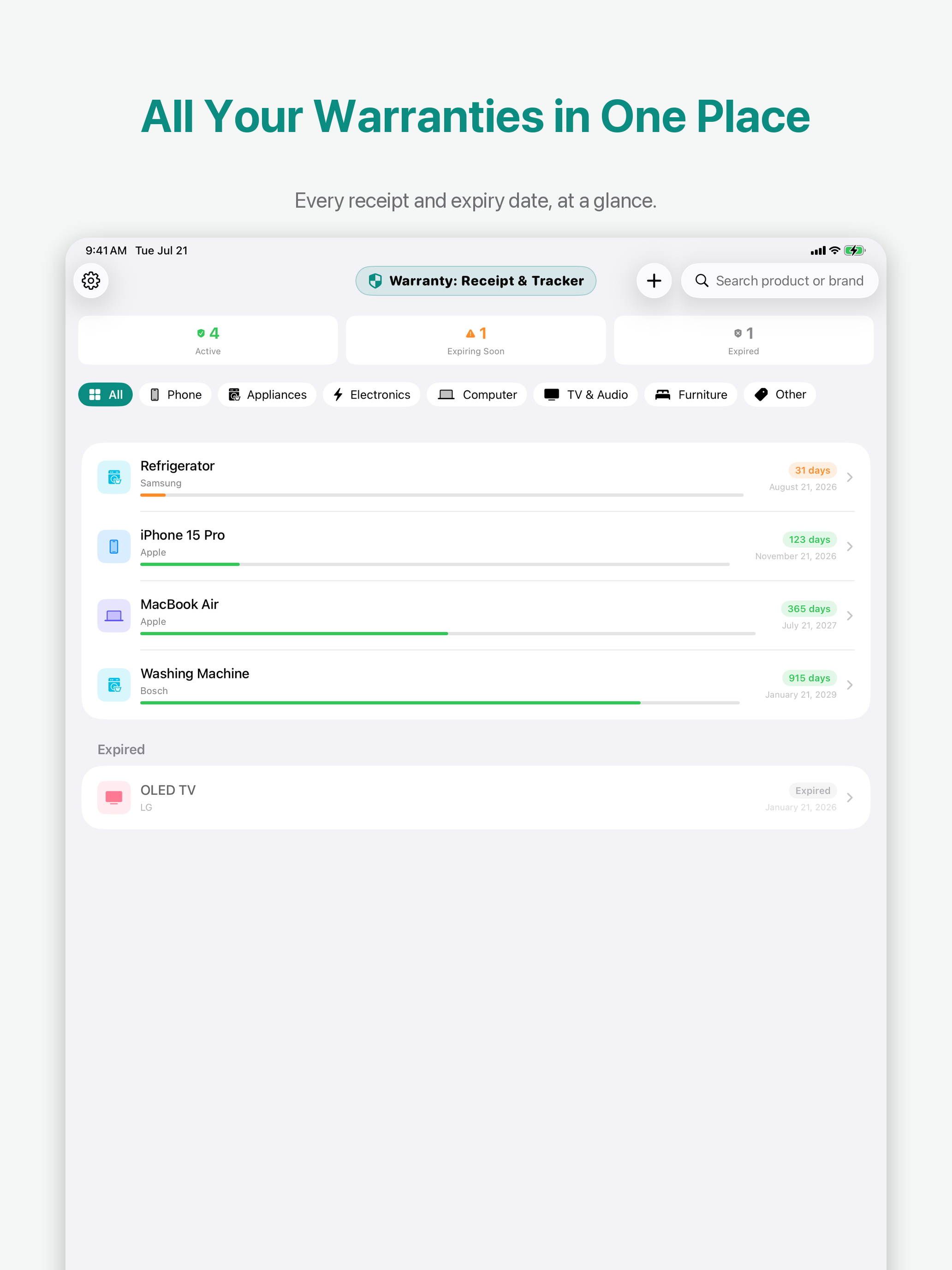 Warranty: Receipt & Tracker screenshot 7
