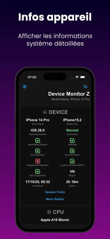 Device Monitor Z:Info Appareil screenshot 1 of 10