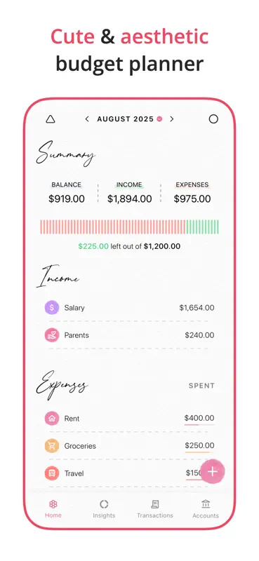 Fleur - Budget Planner App screenshot 1 of 7