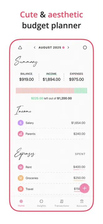 Budget Planner App: Screenshot 1 von 7
