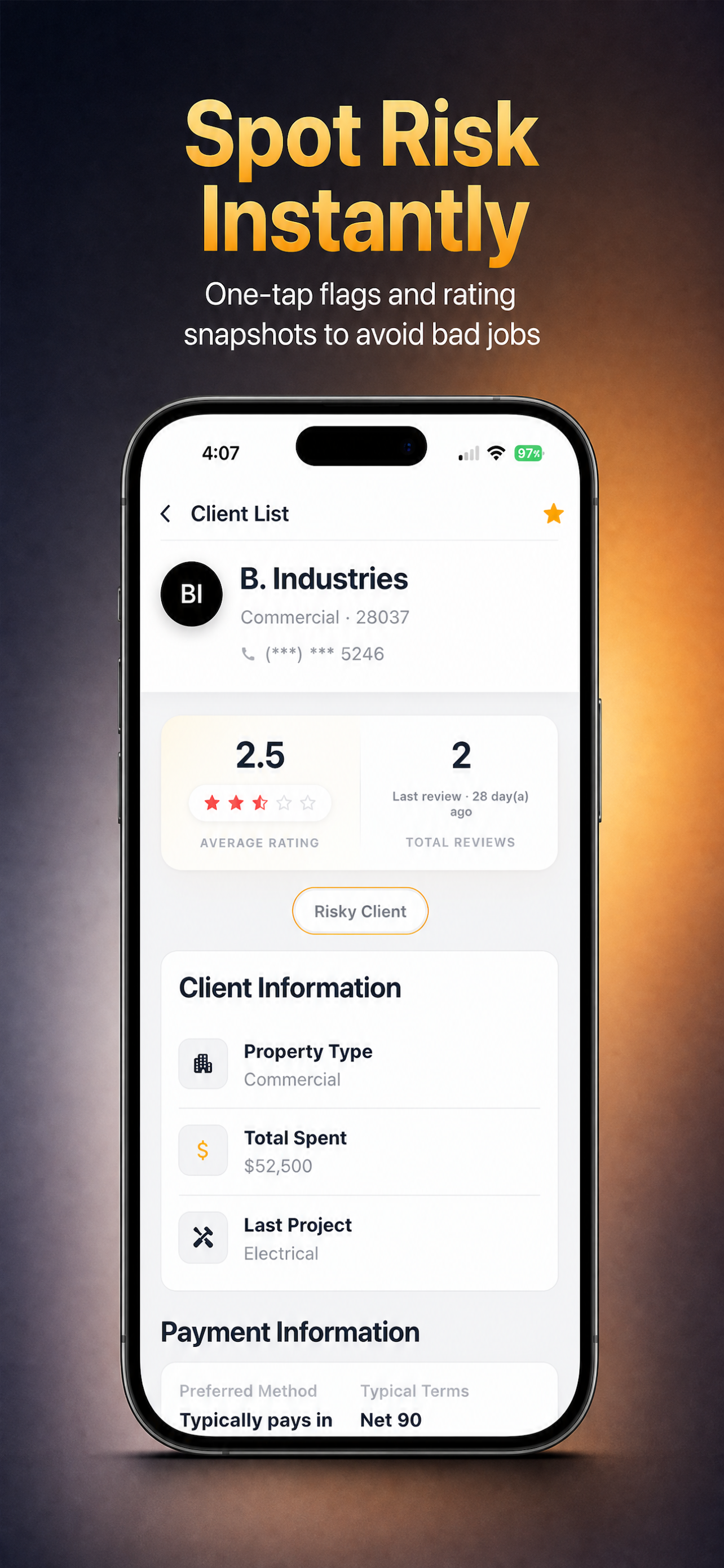 Client Review List screenshot 5