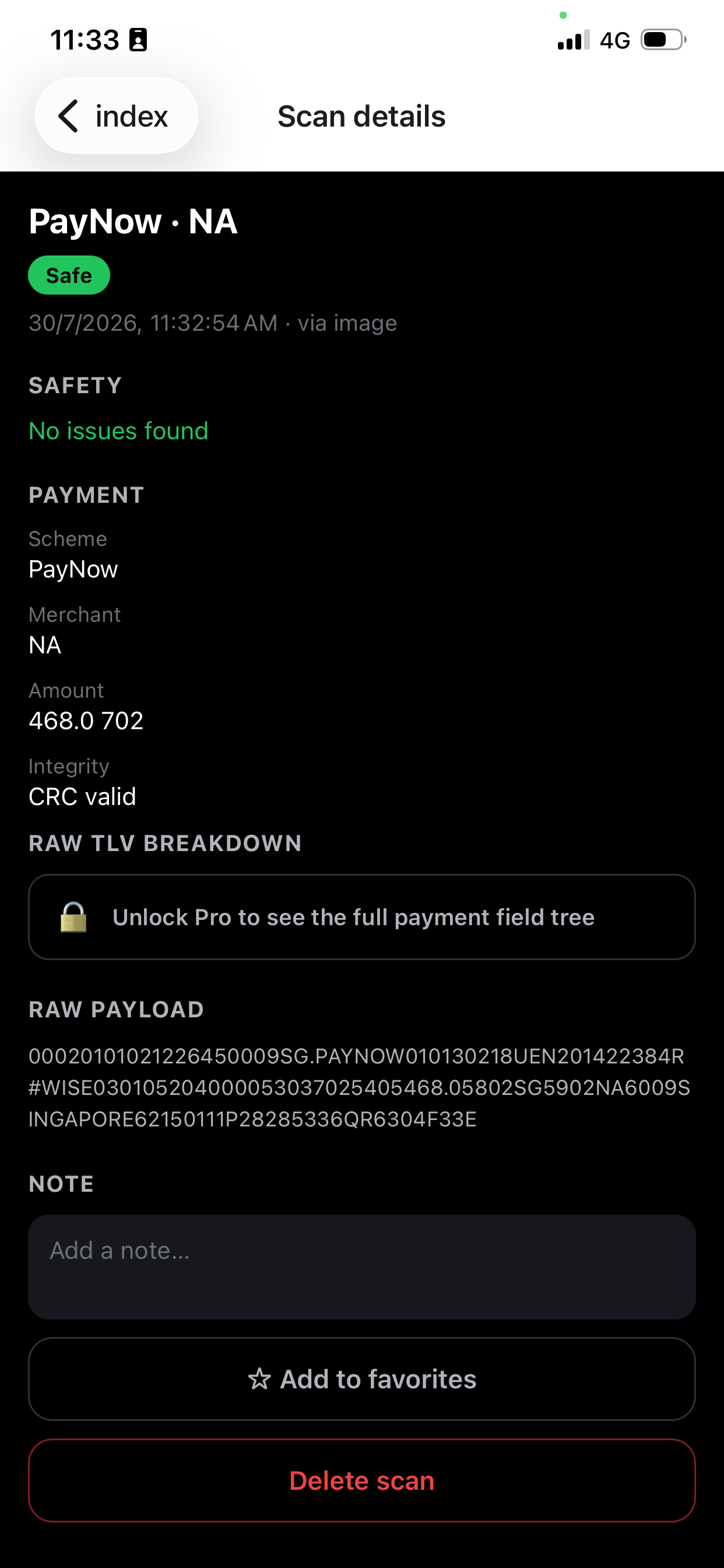 TrueQR screenshot 2