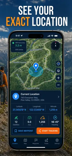 Current Location GPS Coords screenshot 1