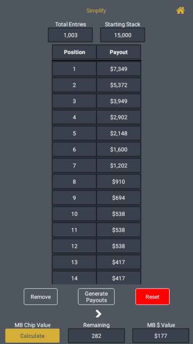 MB Poker Calculator Screenshot