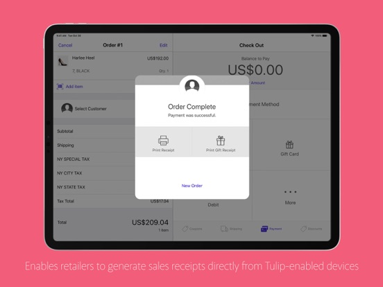 Tulip Point of Sale iPad screenshot 4 - Business app