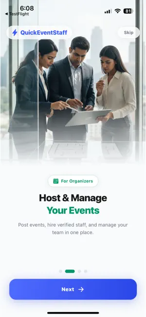 Quick Event Staff screenshot 2