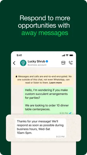 WhatsApp Business iPhone Screenshot 4