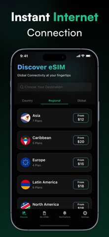 eSIM for Travel & Data: ViaSIM screenshot