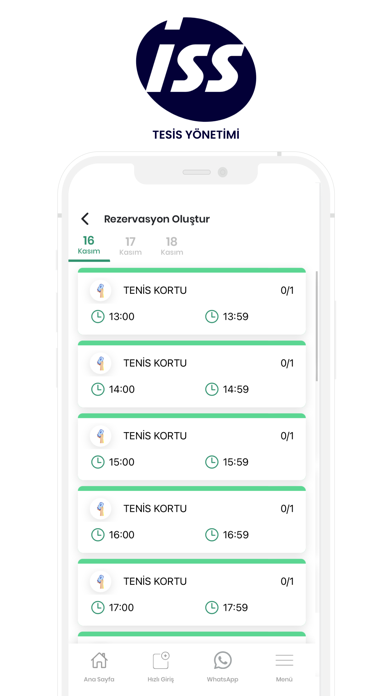 ISS Tesis Yönetimi Screenshot