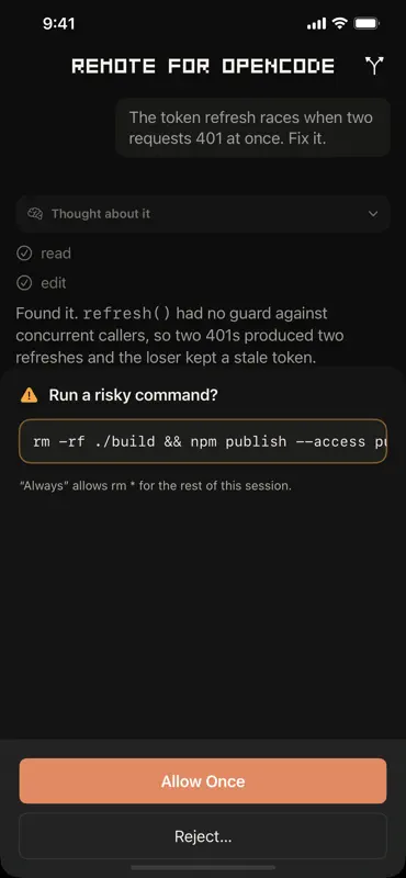 Remote for OpenCode Agents screenshot 2 of 4