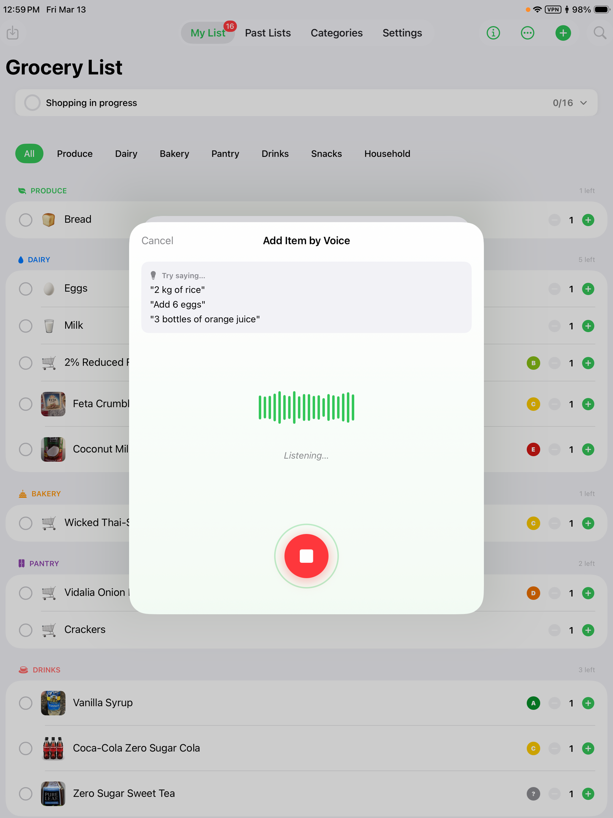 Grocery/ShoppingList screenshot 13