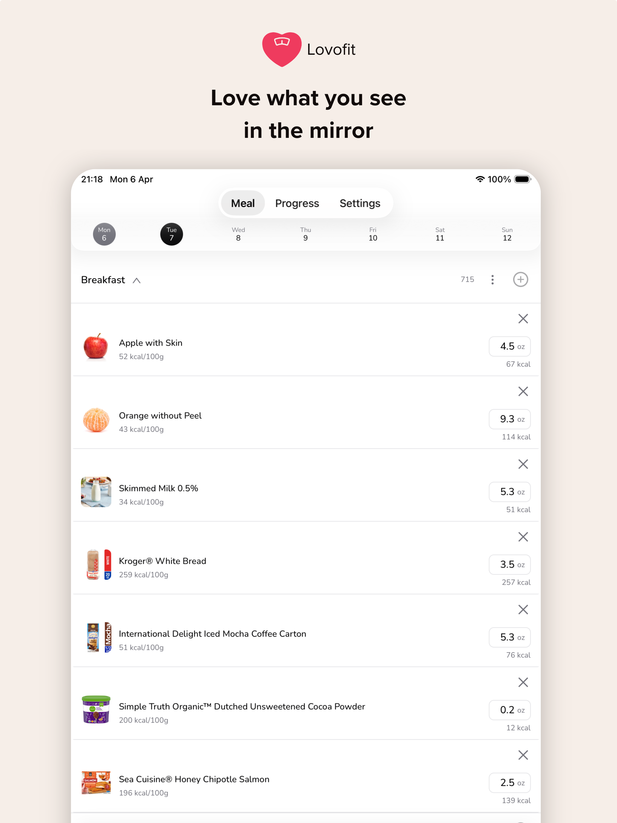 Calorie Counter - Lovofit