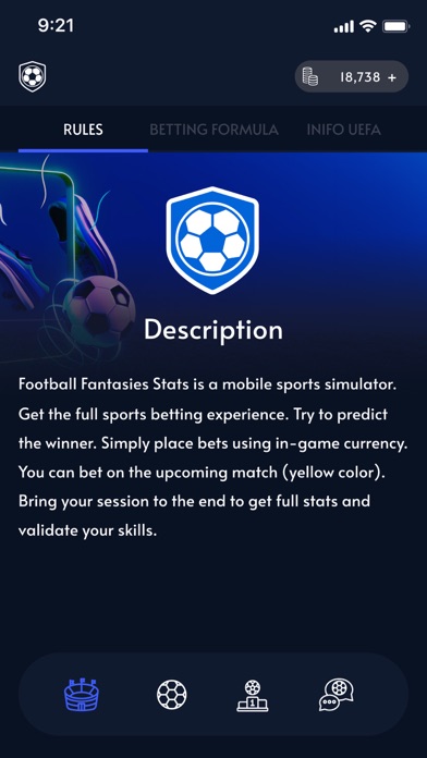 Football Fantasies Stats Screenshot