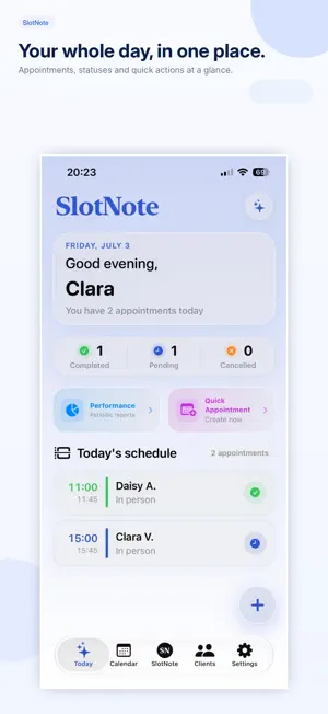 SlotNote - Appointment Planner screenshot 1