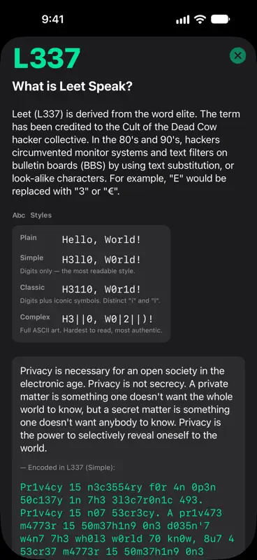 L337 screenshot 3 of 4
